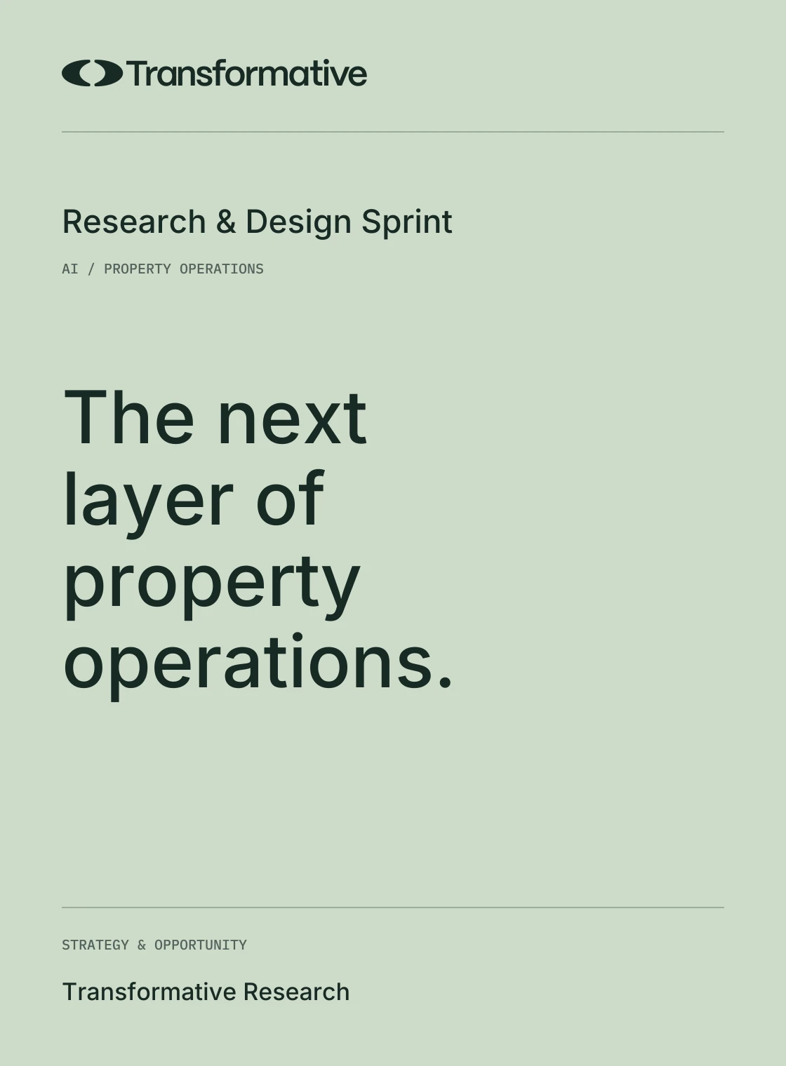 Cover: The next layer of property operations